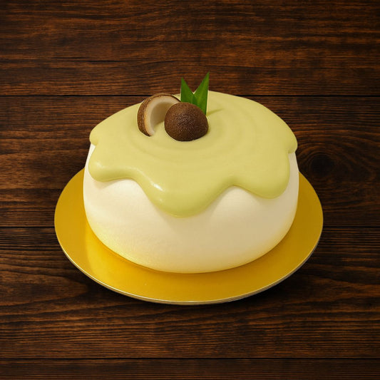 Pandan Coconut Bliss – Thai-Style Pandan Custard & Young Coconut Cake